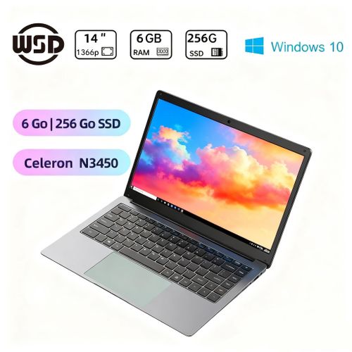 WSD E142N 14" Laptop - Intel N3450, 6GB RAM, 256GB SSD, Windows 10